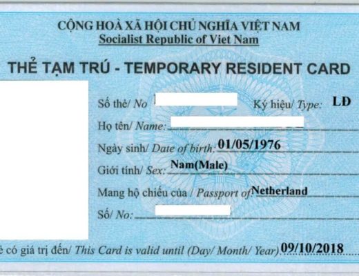 Carte di residenza temporanea (TRC) in Vietnam